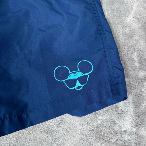 Disney Parks Mickey Mouse Swim Trunks Blue L Men’s Lined Board Shorts - Picture 2 of 7